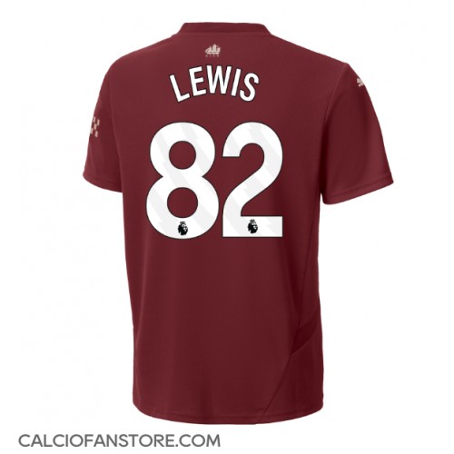 Maglia Calcio Manchester City Rico Lewis #82 Terza Divisa 2024-25 Manica Corta